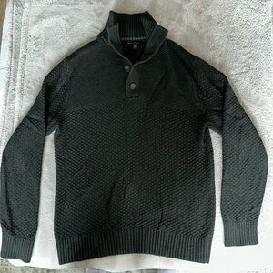 Banana republic men’s quarter button up sweater, forest, green, size medium